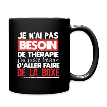 Boxeur boxe cadeau drôle combattant ring - Mug uni - noir - Droite