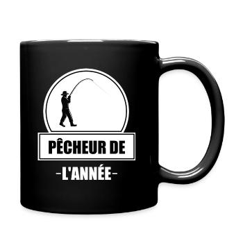 Pêcheur de l'année t-shirt homme pêche cadeau - Mug uni - noir - Droite