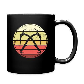 Escalade de glace rétro piolet grimpeur sur glace - Mug uni - noir - Droite