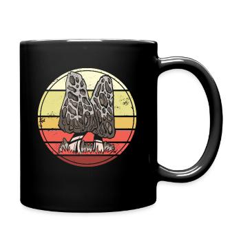 Pilzsammler Pilz Pilze - Tasse einfarbig - Schwarz - Rechts