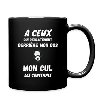 Humour cul de panda - Mug uni - noir - Droite
