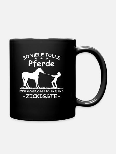 So viele tolle Pferde Führungskraft Pferd Reiterin - Tasse einfarbig - Schwarz