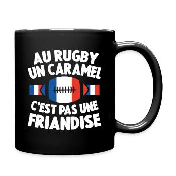 Au Rugby Un Caramel C'est Pas Une Friandise Cadeau - Mug uni - noir - Droite