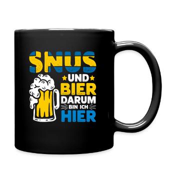 Snus Tabak Nikotin - Tasse einfarbig - Schwarz - Rechts