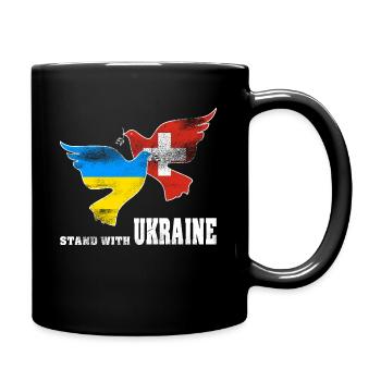 Ukraine - Tasse einfarbig - Schwarz - Rechts