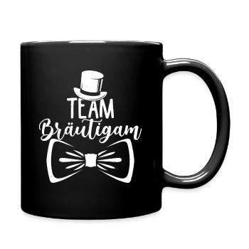 Team Bräutigam - JGA Junggesellenabschied Männer - Tasse einfarbig - Schwarz - Rechts