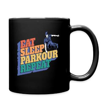 Parkour Manger Dormir Parkour Répéter - Mug uni - noir - Droite