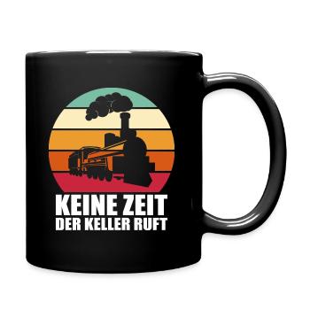 Eisenbahn Modellbau Lok Modellbauer Geschenk - Tasse einfarbig - Schwarz - Rechts
