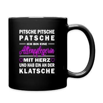 Altenpflegerin - Pflegekraft - Pflegerin - Tasse einfarbig - Schwarz - Rechts
