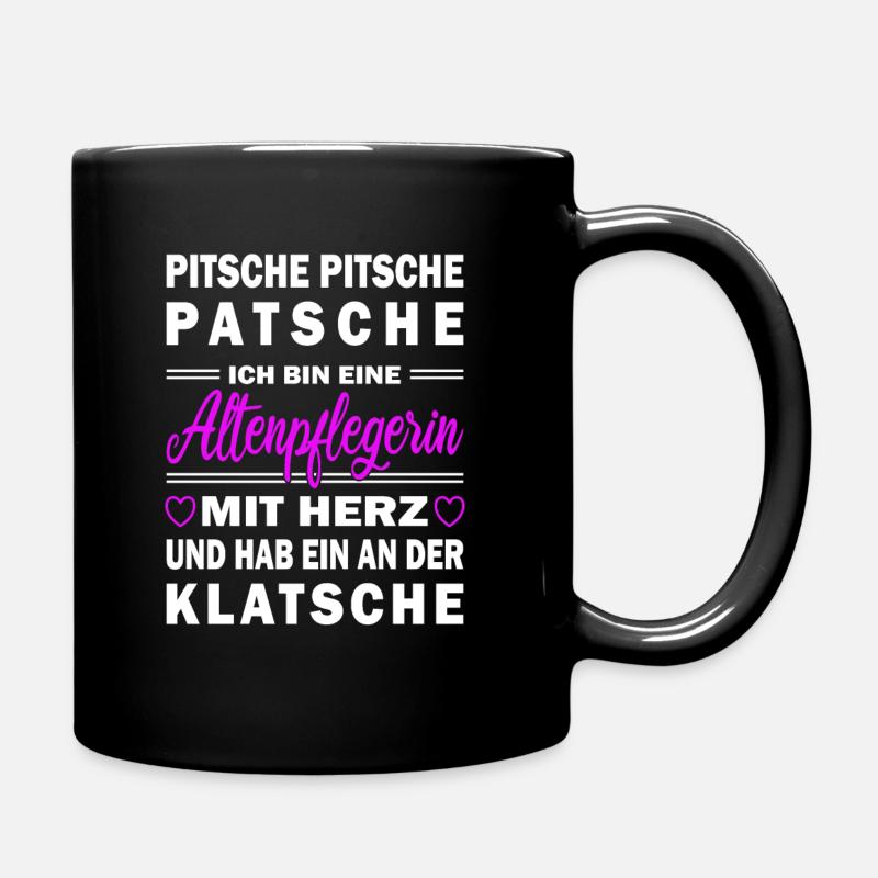 Altenpflegerin - Pflegekraft - Pflegerin - Tasse einfarbig - Schwarz