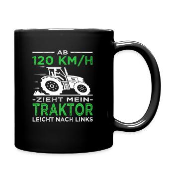 Bauern - Landwirt - Traktoren - Tasse einfarbig - Schwarz - Rechts