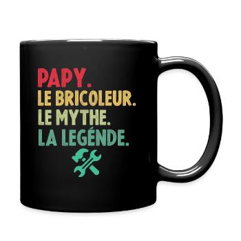 Papy le bricoleur le mythe la légende - Mug uni - noir - Droite