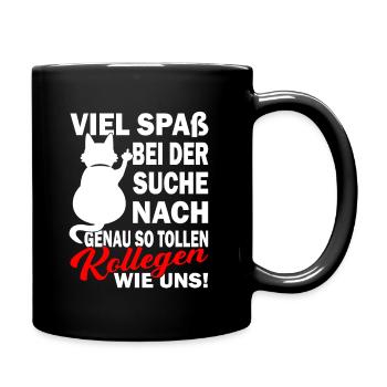 Wir werden dich vermissen - Kollegen - Jobwechsel - Tasse einfarbig - Schwarz - Rechts