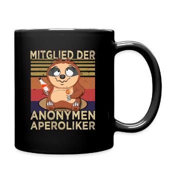 Mitglied der Anonymen Aperoliker - Cocktail - Tasse einfarbig - Schwarz - Rechts