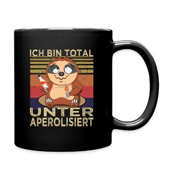 Bin total unteraperolisiert Faultier - Cocktail - Tasse einfarbig - Schwarz - Rechts