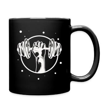 Bodybuilding - Gewichtheben Fitness Workout Gym - Tasse einfarbig - Schwarz - Rechts