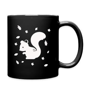 Squirrel - Chipmunk - Forest animal - Nature - Full Colour Mug - black - Right