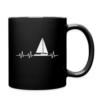 Sailing t-shirt - HEARTBEAT SAILING T-SHIRT light - Full Colour Mug - black - Right