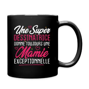 Dessinatrice donne toujours mamie exceptionnelle - Mug uni - noir - Droite