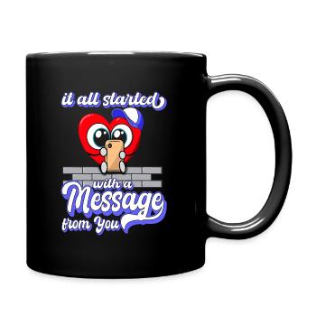 Valentine's Day - Anniversary - Carnival - Full Colour Mug - black - Right
