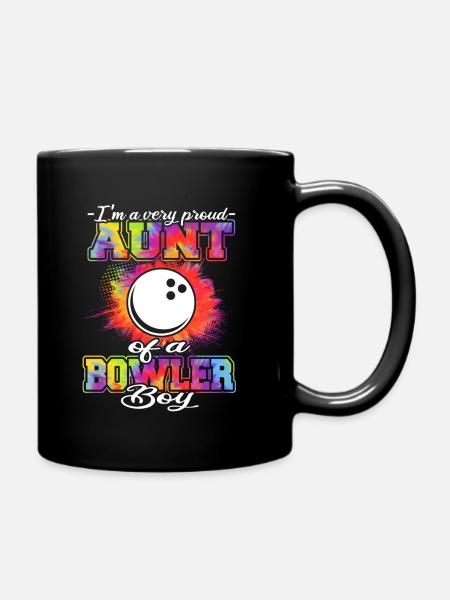 Bowler Aunt - Bowling - Full Colour Mug - black