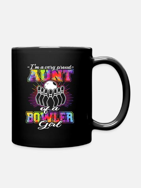 Bowler Aunt - Bowling - Full Colour Mug - black