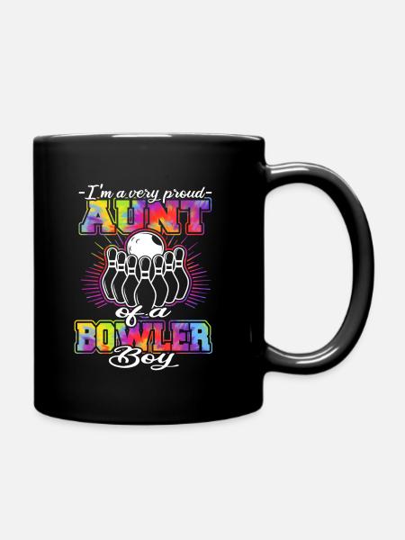 Bowler Aunt - Bowling - Full Colour Mug - black
