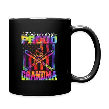 Baseball - Baseballspieler - Tasse einfarbig - Schwarz - Rechts