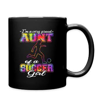 Aunt of a Soccer Girl - Soccer Player | Soccer - Full Colour Mug - black - Right