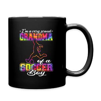 Grand-mère d’un garçon de football - Joueur de football - Mug uni - noir - Droite