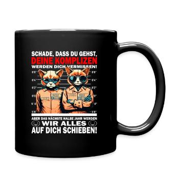 Werden dich vermissen - Jobwechsel - Tasse einfarbig - Schwarz - Rechts