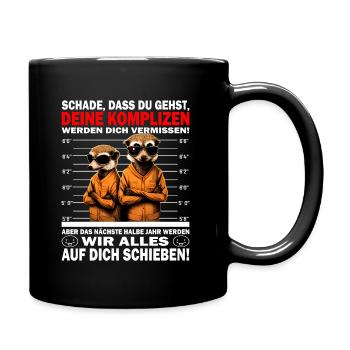 Werden dich vermissen - Jobwechsel - Tasse einfarbig - Schwarz - Rechts