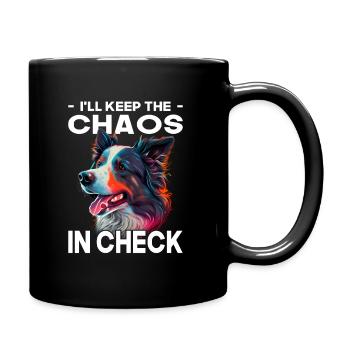 Border Collie - Dog Lovers - Dog Owners - Full Colour Mug - black - Right