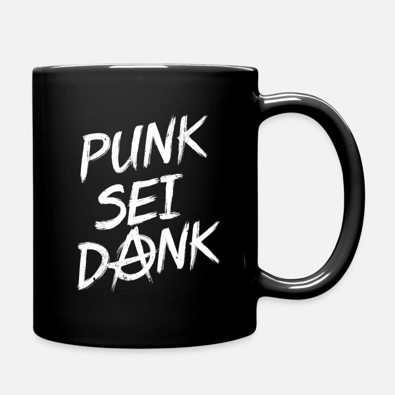 Punk Anarchy Punk sei dank lustiger Spruch Punker - Tasse einfarbig - Schwarz