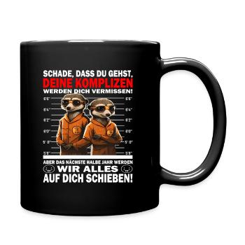 Werden dich vermissen - Jobwechsel - Tasse einfarbig - Schwarz - Rechts