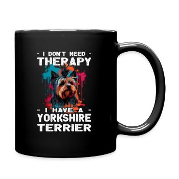 Yorkshire Terrier - Hundeliebhaber - Hundebesitzer - Tasse einfarbig - Schwarz - Rechts