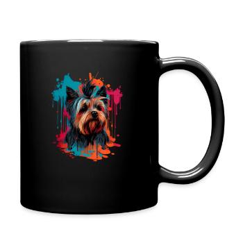 Yorkshire Terrier - Hundeliebhaber - Hundebesitzer - Tasse einfarbig - Schwarz - Rechts