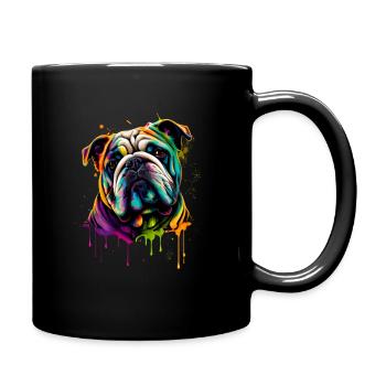 Bulldog - Dog Lovers - Dog Owners - Full Colour Mug - black - Right