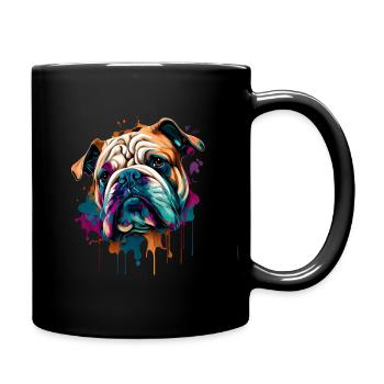 Bulldog - Dog Lovers - Dog Owners - Full Colour Mug - black - Right