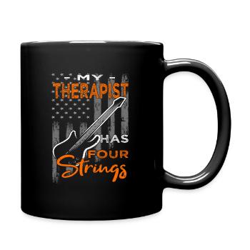 Bassspieler - Gitarre - Gitarrist - Tasse einfarbig - Schwarz - Rechts