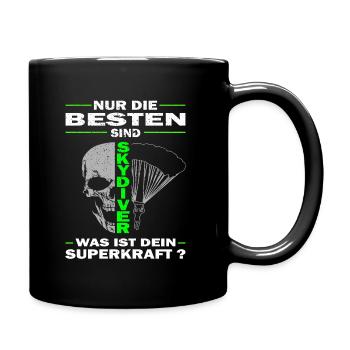 Nur die Besten sind Skydiver & Fallschirmspringer - Tasse einfarbig - Schwarz - Rechts