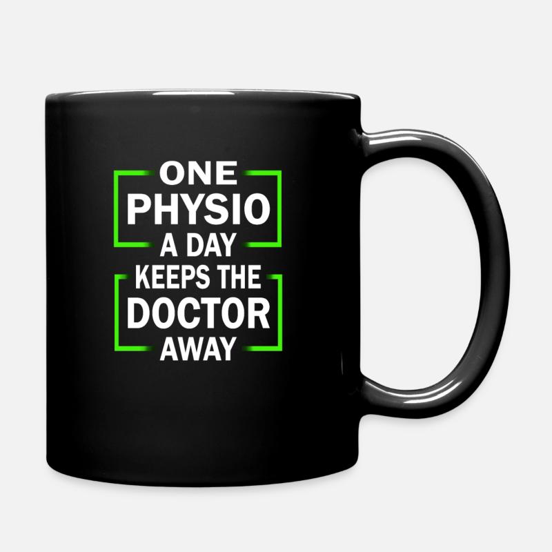 One Physio A Day - Physiotherapeut - Tasse einfarbig - Schwarz