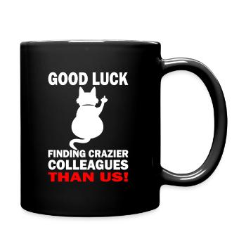 Good Luck | Abschiedsgeschenk - Jobwechsel - Tasse einfarbig - Schwarz - Rechts