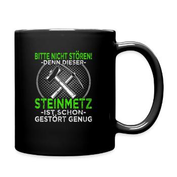 Steinmetz - Steinbearbeitung - Bildhauer - Tasse einfarbig - Schwarz - Rechts