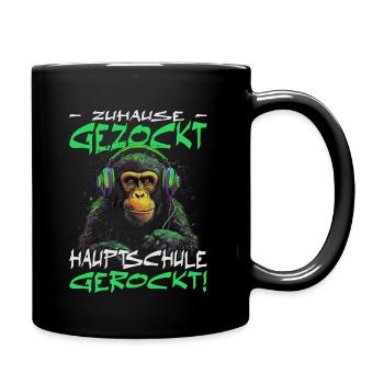Hauptschule bestanden - Schulabschluss - Tasse einfarbig - Schwarz - Rechts