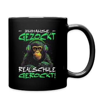 Realschule bestanden - Schulabschluss - Tasse einfarbig - Schwarz - Rechts