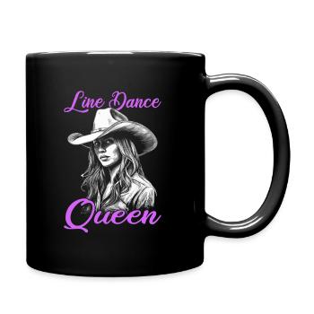 Line Dance | Country Music Line Dancing - Full Colour Mug - black - Right