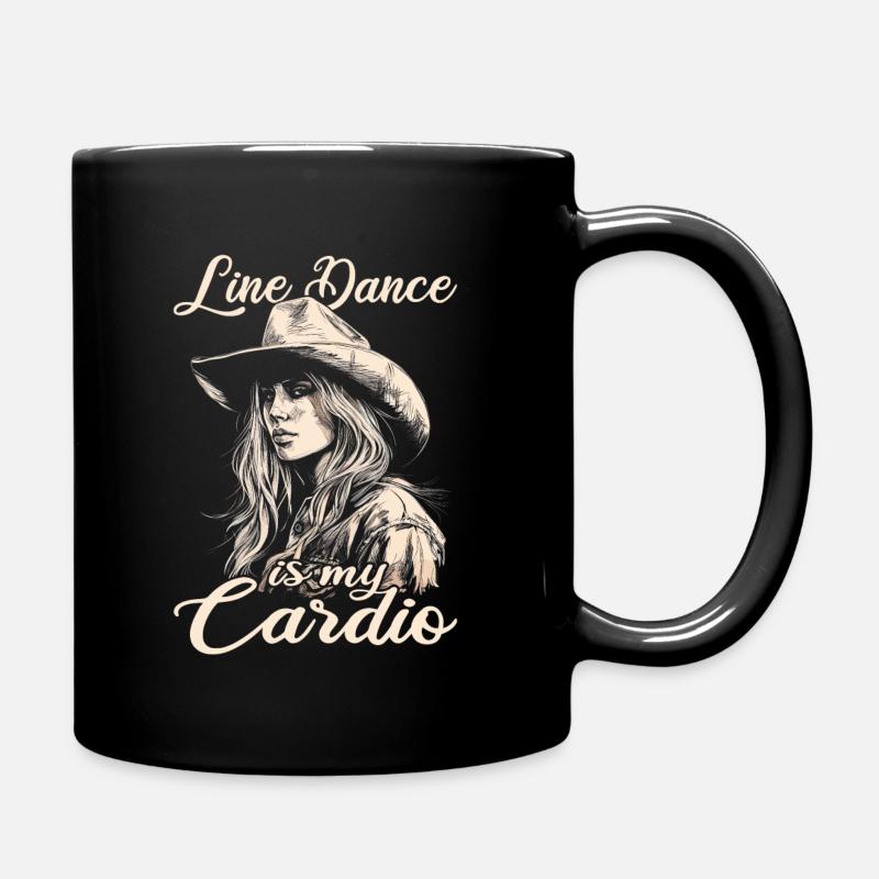 Line Dance is my Cadio Country Music Line Dancing - Tasse einfarbig - Schwarz