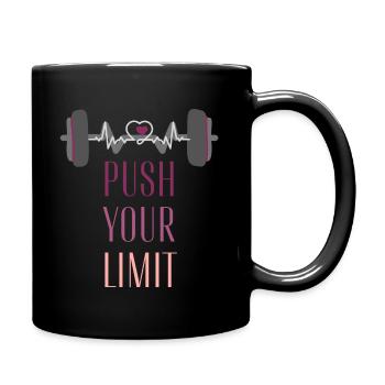 Push Your Limit - Tasse einfarbig - Schwarz - Rechts