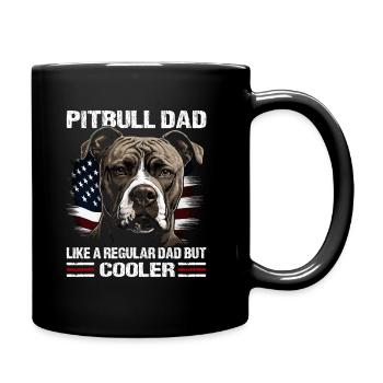 Pitbull Dad - Dog Lover - Dog Owner - Full Colour Mug - black - Right